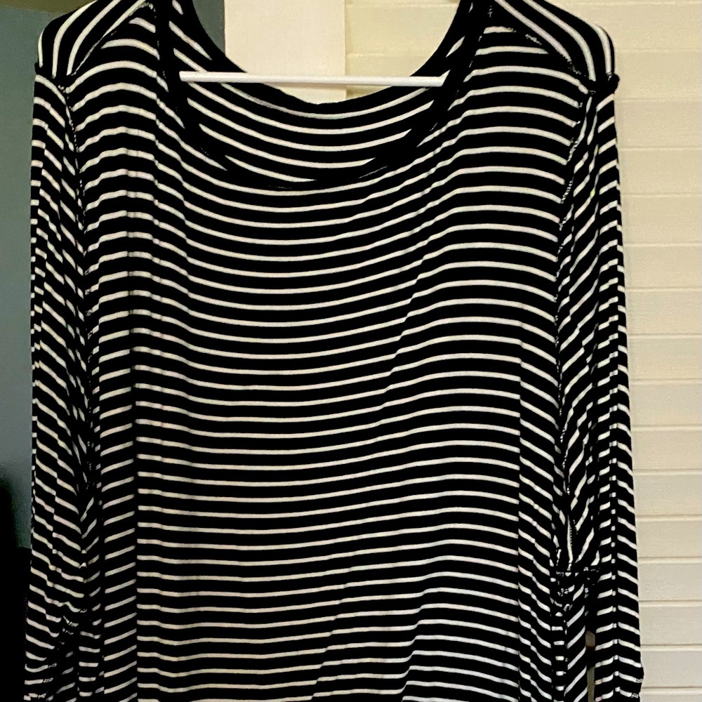 Plus size long sleeve knee length dress